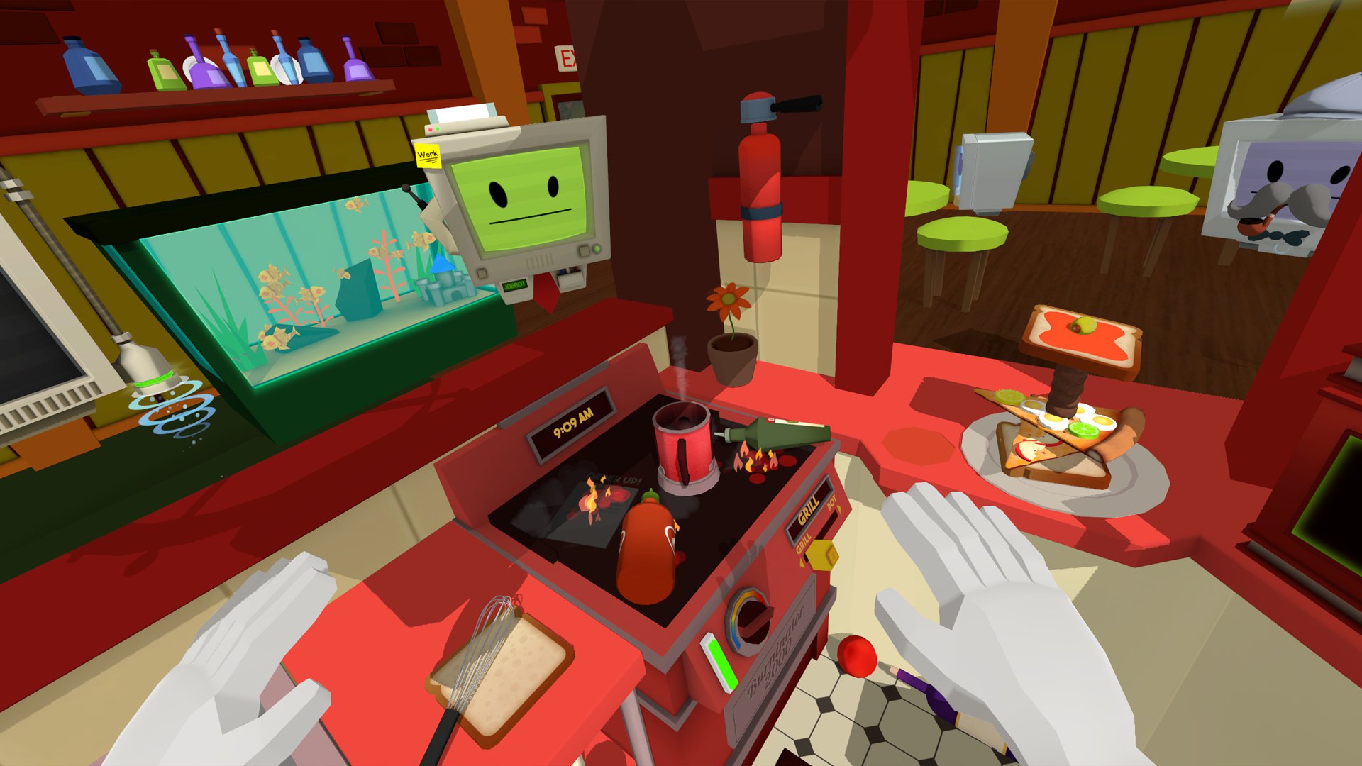 Как называется виар игры. Job Simulator ВР. Китчен симулятор VR. Кухня симулятор виар. ВР игры кухня.